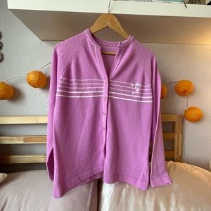 Pink/ purple cardigan with pastel details